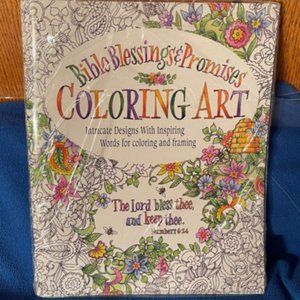Bible Blessings & Promises Coloring Art - Adult Coloring Book - NEW